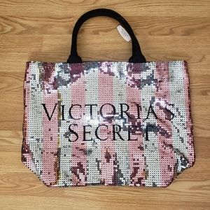 Victoria's Secret sequin tote bag